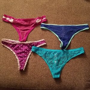 4 Victoria's Secret Thong Bundle